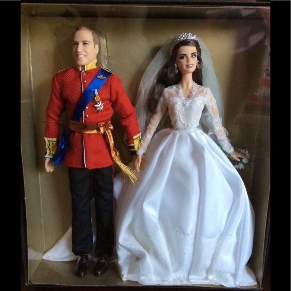 William & Catherine Royal Wedding Barbie Dolls - Picture 1 of 8